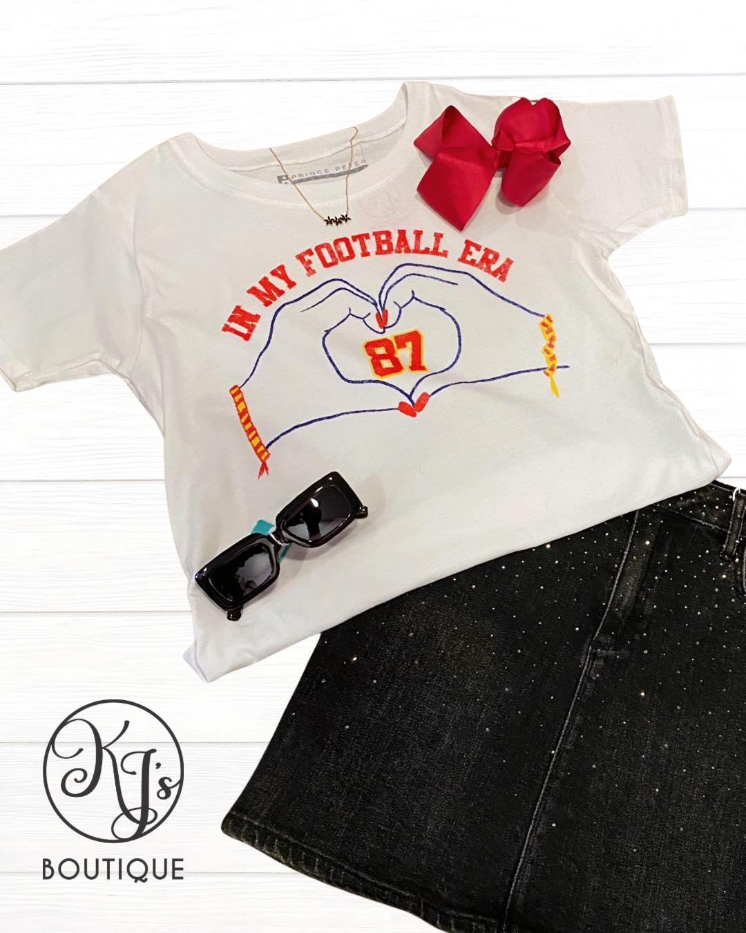 In My Football Era Tee- White