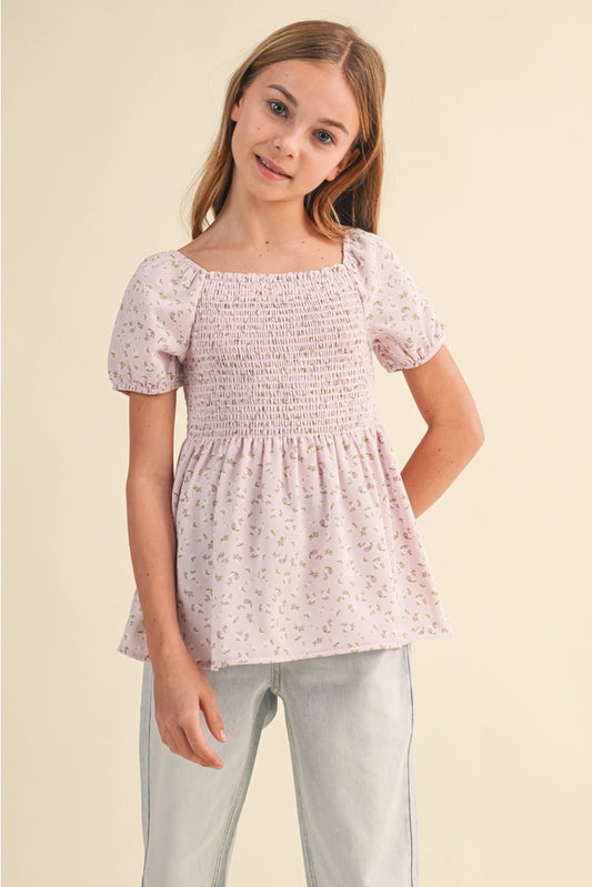 Tween Girls Smocked Top