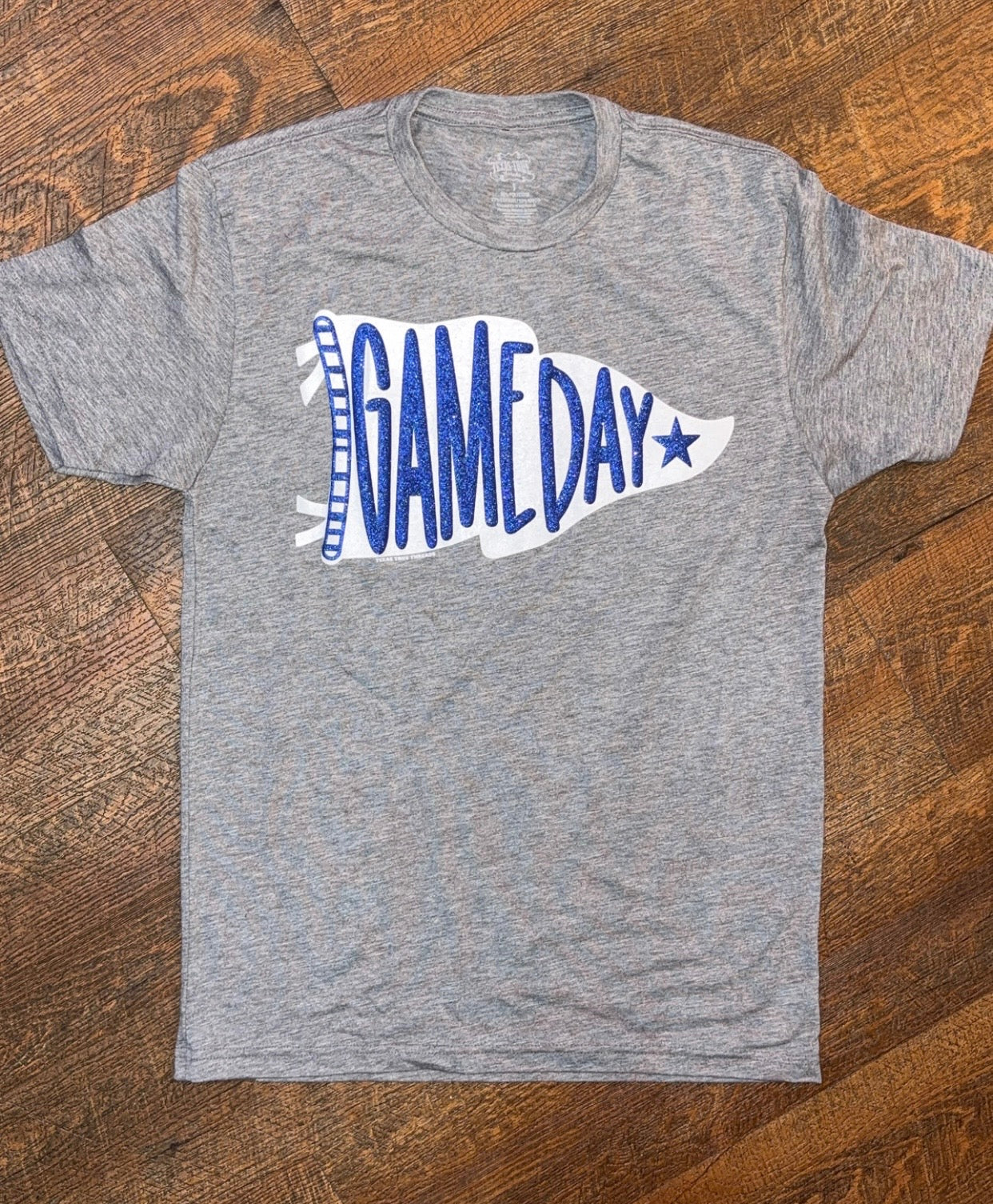 Pennant Game Day Tee-Glitter Puff