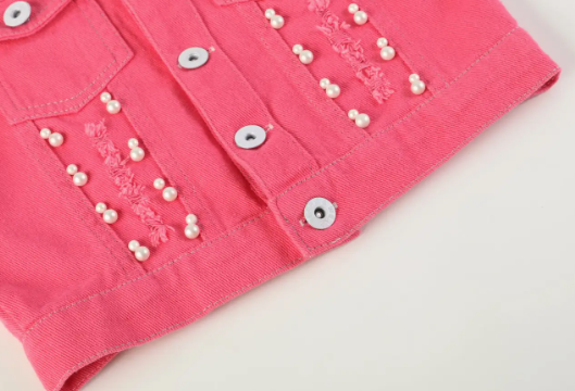 Butterfly Sequin Jacket - Pink