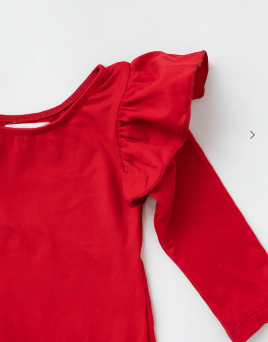 L/S Flutter Leotard - Red