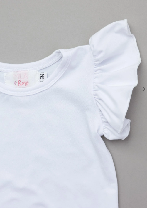S/S Flutter Leotard - White