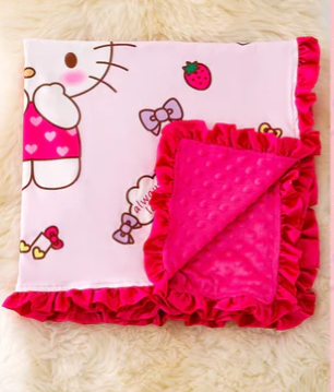 Hello Kitty Ruffle Blanket