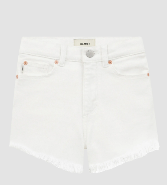 Lucy Frayed Hem Short - Wht
