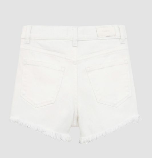 Lucy Frayed Hem Short - Wht