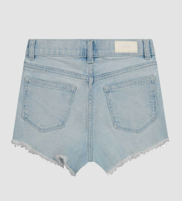 Lucy Frayed Denim Short - Poolside