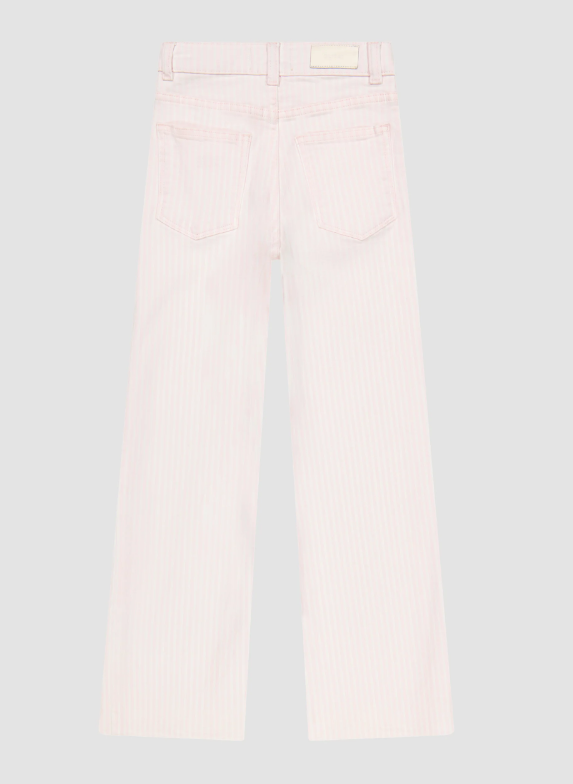 Lilly Wide Leg Jean - Pink Stripe