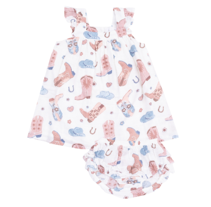Cowgirl Boots Sundress & Diaper Cover