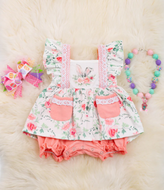 Sol Flower Tunic & Bloomer Short Set- Coral