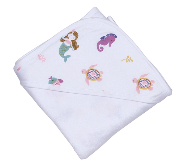 Pink Sea Hooded Towel