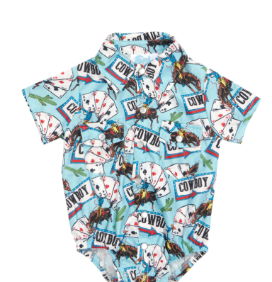 Vegas Cowboy Snap Onesie