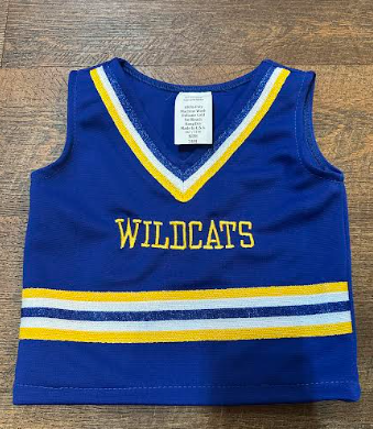 Girls Wildcat Top- Royal Blue Sparkle
