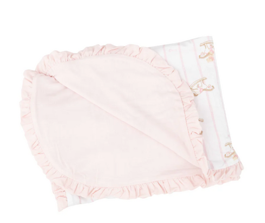 Vintage Rocking Horse Receiving Blanket