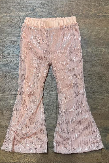 Pink Sequin Girls Pant
