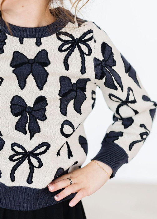 Perfectly Tied Sweater - Grey/Black
