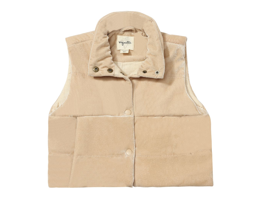 Parker Vest- Champagne Velvet