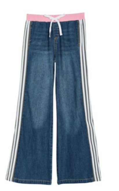 Pant w/Pink Waist & Side Stripes