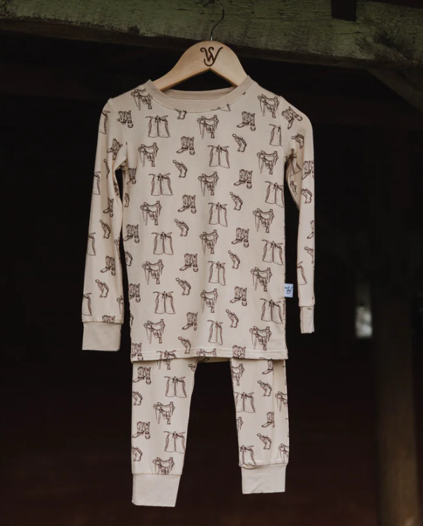 Tack Room PJ Set- Cream