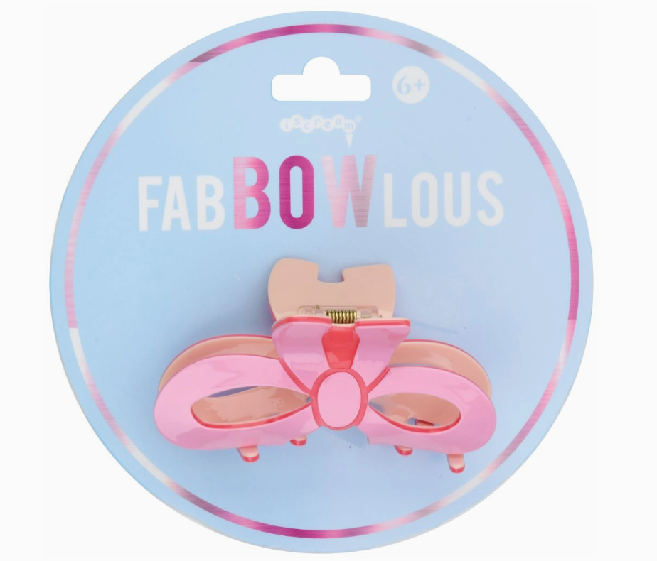 Pink Bow Hair Clip
