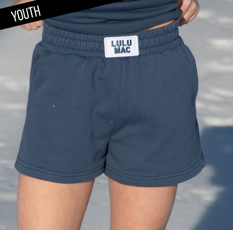 Lulu Mac Terry Cloth Shorts- Navy