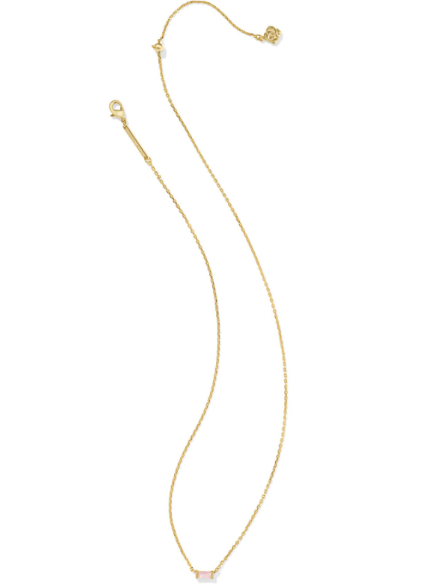 JULIETTE PENDANT NECKLACE GOLD ROSE QUARTZ