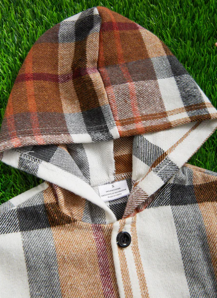 Livingston Shacket- Brown Plaid