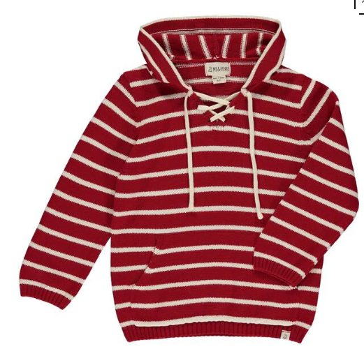 Stripe Hooded Sweater Plaid