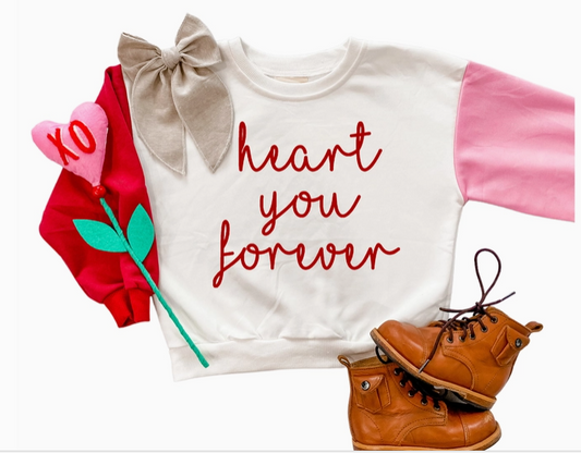 Valentines Day Color Block Sweatshirt