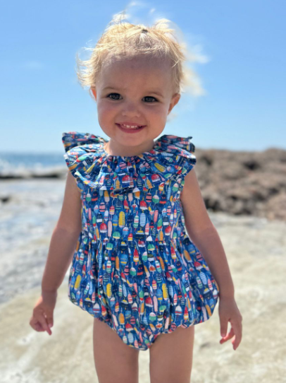 Maya Bubble Onesie- Nautical Buoys