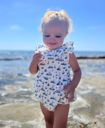 Maya Bubble Onesie- Boat Nautical Buoys