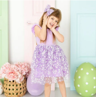 Daisy Tiered Tutu Dress- Lavender