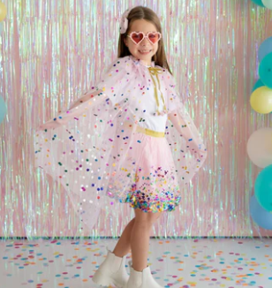Sweet Pink Confetti Cape
