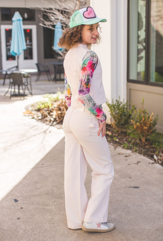 Lilly Wide Leg Jean - Primrose