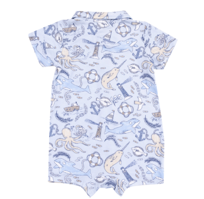 Nautical Notebook Button Down Polo Shortie