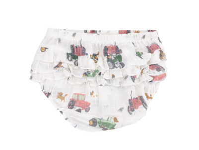 Tractor Friends Sundress + Diaper Cover- Pink