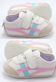Infant Tennis Shoes w/ Velcro- Pink & Blue