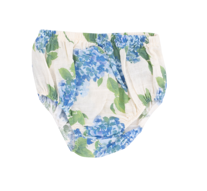 Ruffle Sundress + Diaper Cover- Watercolor Hydrangeas