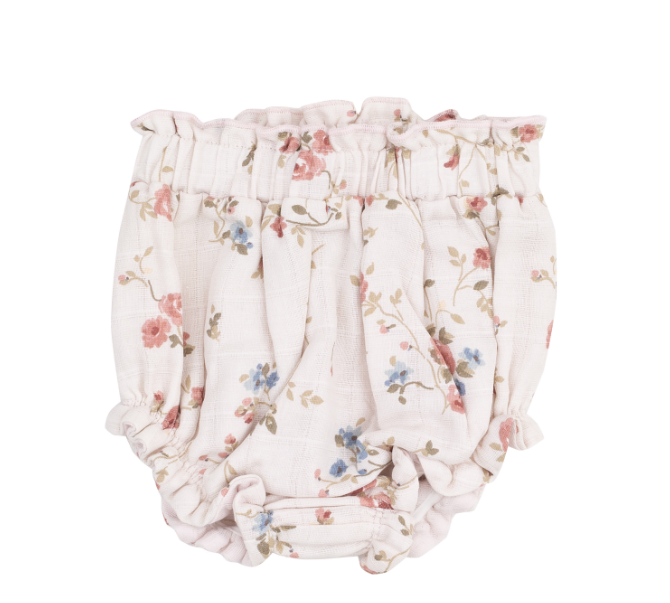 Pinafore & High Waisted Diaper Cover- Roses