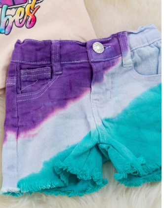 Summer Vibes Top & Tie Dye Shorts