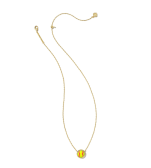 SOFTBALL SHORT PENDANT GOLD NECKLACE