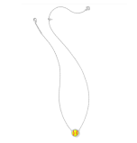 SOFTBALL SHORT PENDANT SILVER NECKLACE