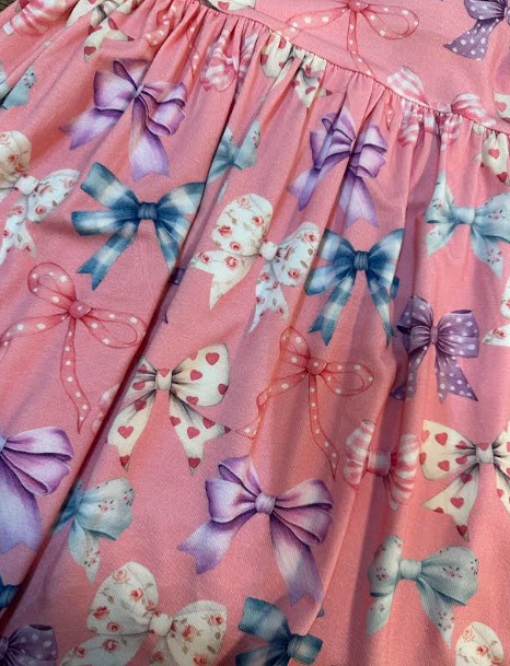 Bestie Bow Dress- Pink