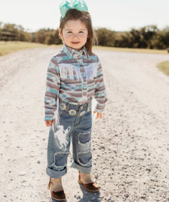 Raring Horse Denim Capris