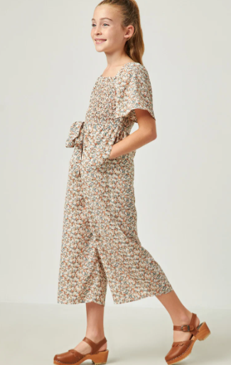 York Belted Palazzo Jumpsuit- Cream