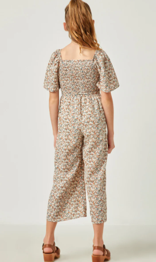 York Belted Palazzo Jumpsuit- Cream