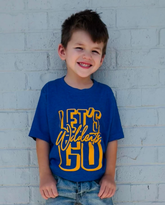 Let's Go Wildcats Tee- Royal Blue