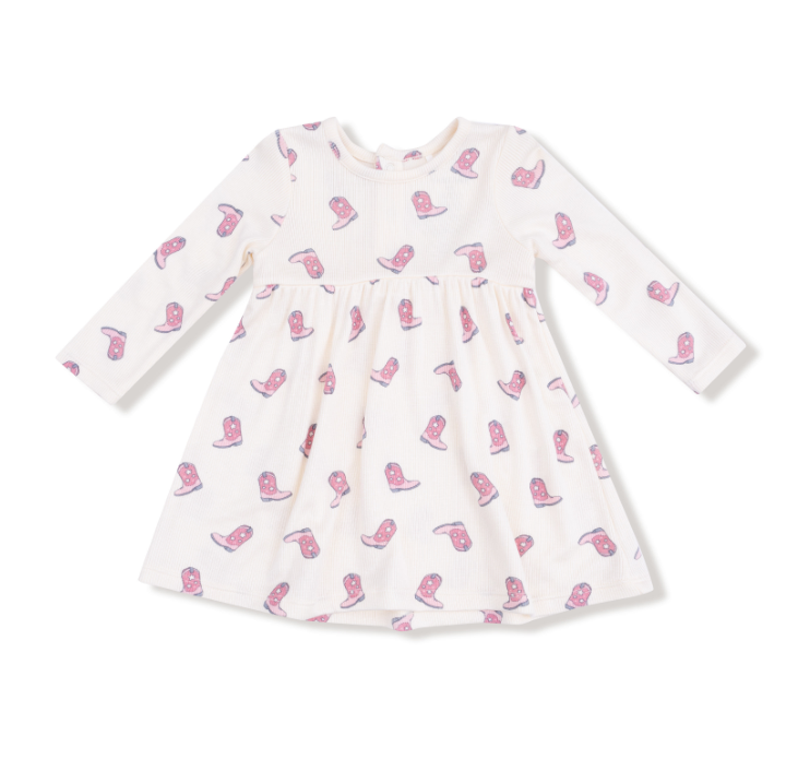 Petite Cowgirl Boots Dress + Bloomer