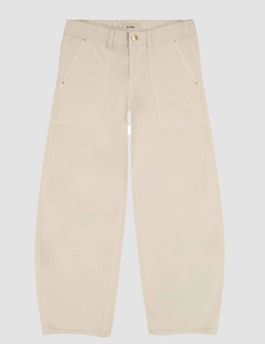 Lilia Barrel Jean- Flax