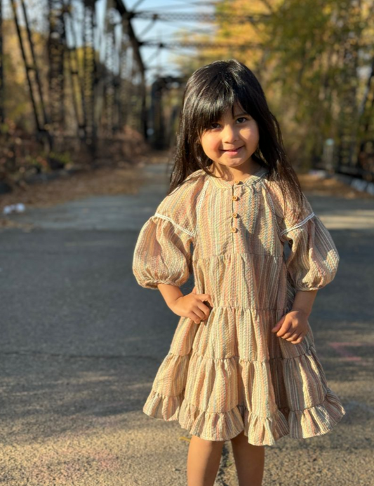 Sadie Dress- Fall Stripe