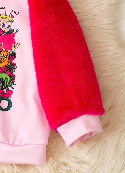 Merry Grinchmas Sweatshirt- Fuchsia